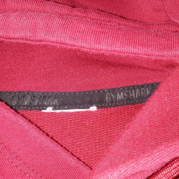 Gymshark Long Sleeve Pullover Hoodie Men's Medium Maroon - Picture 3 of 6